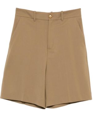 P.A.R.O.S.H. Virgin Wool-Blend Shorts - Natural