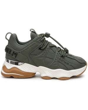 Philipp Plein Runner Beast X-01 Panelled Trainers - Green