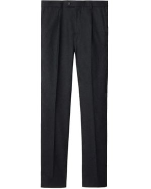 Burberry Wool Flannel Tailored Trousers - Black