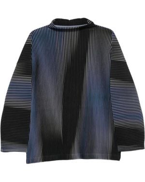 Homme Plissé Issey Miyake Blend Of Lights Pleated Top - Blue