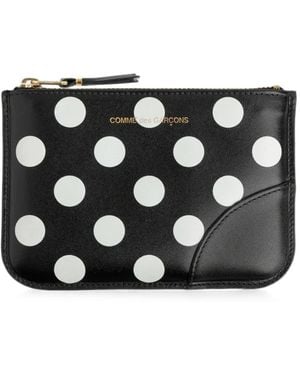 Comme des Garçons Kleines Portemonnaie Mit Polka Dots - Schwarz