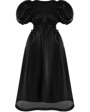 ANOUKI Organza Maxi-Jurk - Zwart