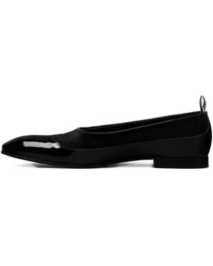 Thom Browne Leather Ballerina - Black