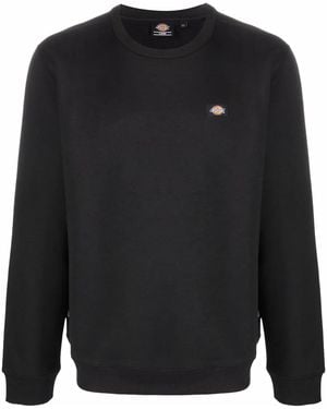 Dickies Logo-Patch Crew Neck Sweatshirt - Black