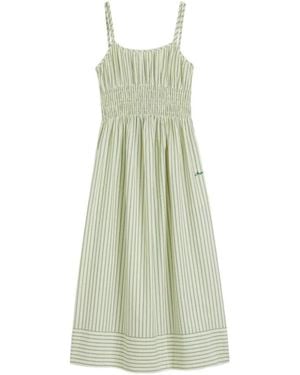 BOSS Striped-Pattern Midi Dress - Green