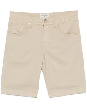 Jacob Cohen Nicolas Logo-Patch Shorts - White