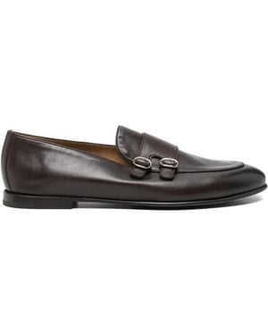 Neil Barrett Double-Buckle Leather Loafers - White