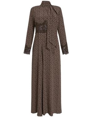 P.A.R.O.S.H. Polka-Dot Maxi Dress - Brown