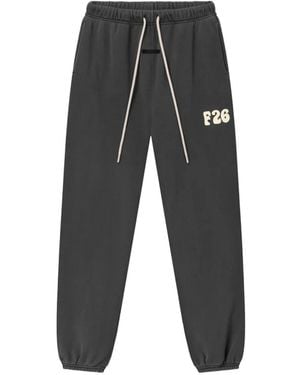 Fear Of God Logo-Print Drawstring Track Trousers - Grey