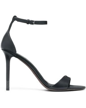 Brunello Cucinelli Nappa-Leather Heeled Sandals - Black