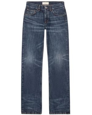 Jeanerica Kyoto Droit Whiskered Jeans - Blue
