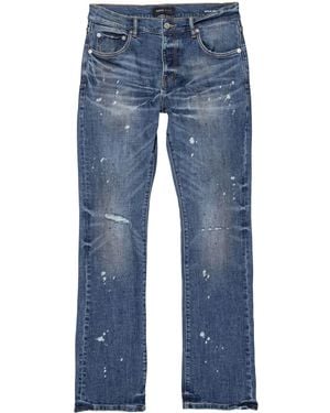 Purple Brand Jean Droit À Effet Usé - Bleu
