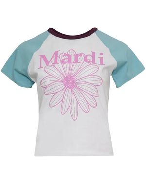 MARDI MERCREDI Flower-Print T-Shirt - Blue
