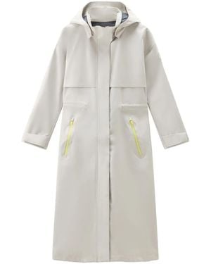 Woolrich シングルブレスト パーカーコート - ホワイト