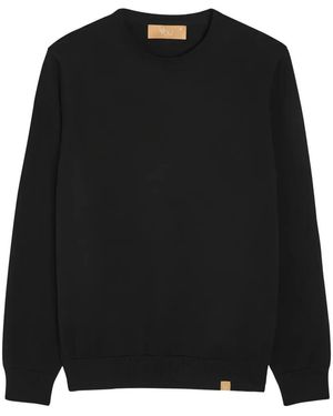 Now You Live Croft Crew Neck Jumper - Black