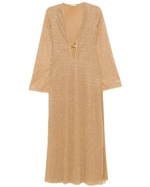 Oséree Ring-Detail Maxi Dress - Natural