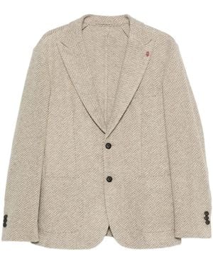 Liu Jo Herringbone Blazer - Natural