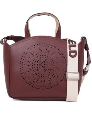 Karl Lagerfeld Small Circle Perforated Tote Bag - Purple