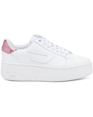 DIESEL S-Athene Bold Leather Trainers - White