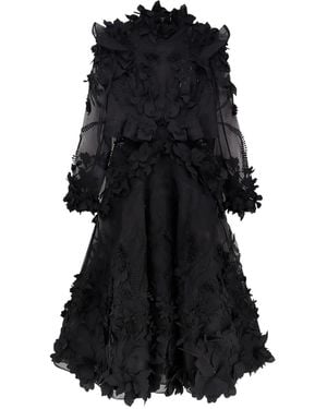 Zimmermann Hypnotic Applique Silk Maxi Dress - ブラック