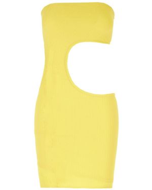 Frankie's Bikinis Cut-Out Mini Dress - Yellow