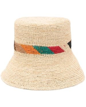 Paul Smith Sombrero de verano con rayas Artist - Neutro