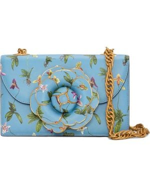 Oscar de la Renta Orchidプリント Tro バッグ - ブルー