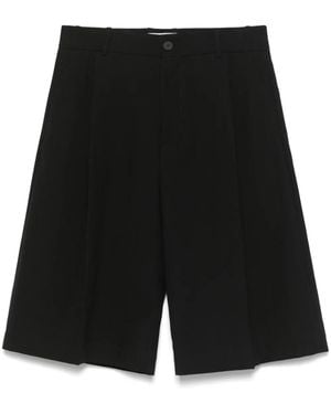 Studio Nicholson Fowld Pleated Shorts - Black