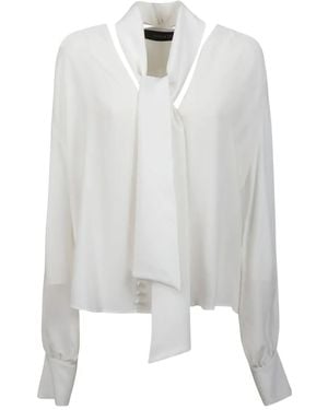 FEDERICA TOSI Blusa con cuello con lazo - Blanco