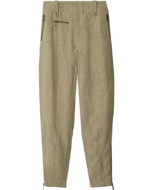 Burberry Linen Trousers - Natural