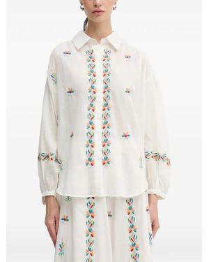 La Petite Francaise Chen Embroidered Shirt - White