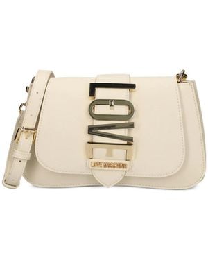 Love Moschino Logo-Lettering Crossbody Bag - Natural