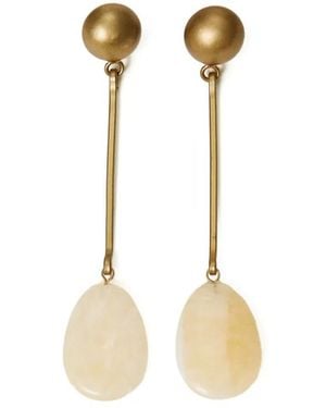 Twinset Gemstone-Pendant Earrings - Metallic