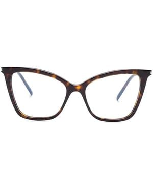 Saint Laurent Cat Eye-Frame Glasses - Brown