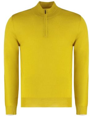 Moorer Jersey Con Media Cremallera - Amarillo