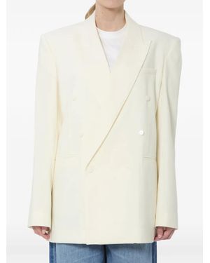 Frankie Shop Double-Breasted Monterey Blazer - White