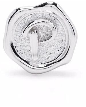 Maria Black Broche Pop Coin Con Letra P - Gris