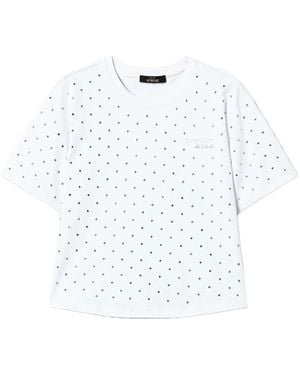 Twinset Rhinestoned T-Shirt - White