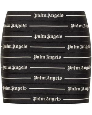 Palm Angels Class Logo Mini Skirt - Black