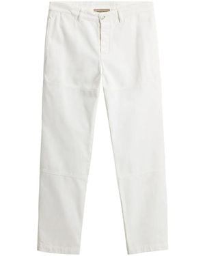 Woolrich Garment-Dyed Straight-Leg Trousers - White