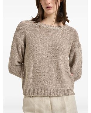 Weekend by Maxmara Lurex-Embellishment Jumper - Natural