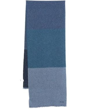 Paul Smith Checked Scarf - ブルー