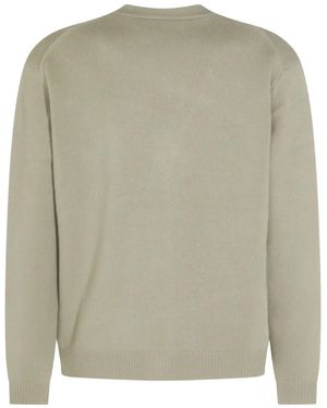 Maison Kitsuné Fox Head-Intarsia Cardigan - Grey