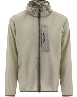 Mountain Research Logo-Patch Hooded Jacket - Grey