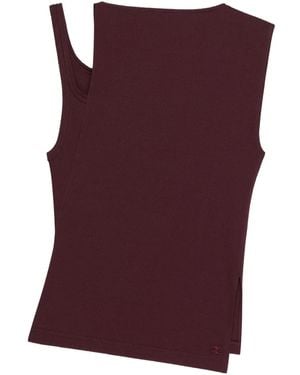 Courreges アシンメトリーネック トップ - パープル