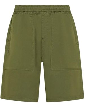 Sun 68 Elastic-Waist Shorts - Green