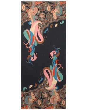 Etro Fular Con Motivo De Cachemira En Jacquard - Negro
