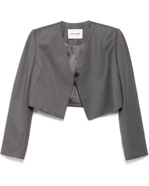 Low Classic Collarless Jacket - Grey