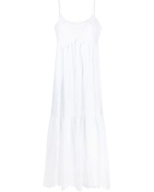 Twinset Tiered-Skirt Shift Dress - White