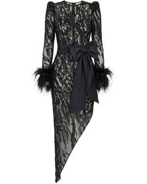 Gatti Nolli by Marwan Sequin-Embroidered Midi Dress - Black